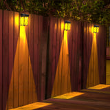 Set of 2 Waterproof RGB Solar Wall Sconces with Intelligent Motion Sensor for Outdoor Decor