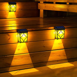 Set of 2 Waterproof RGB Solar Wall Sconces with Intelligent Motion Sensor for Outdoor Decor
