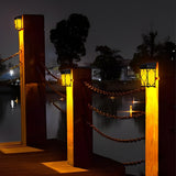 Set of 2 Waterproof RGB Solar Wall Sconces with Intelligent Motion Sensor for Outdoor Decor