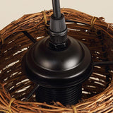 Set of 3 Natural Burlywood Wicker Pendant Lights for Indoor and Outdoor Living Spaces