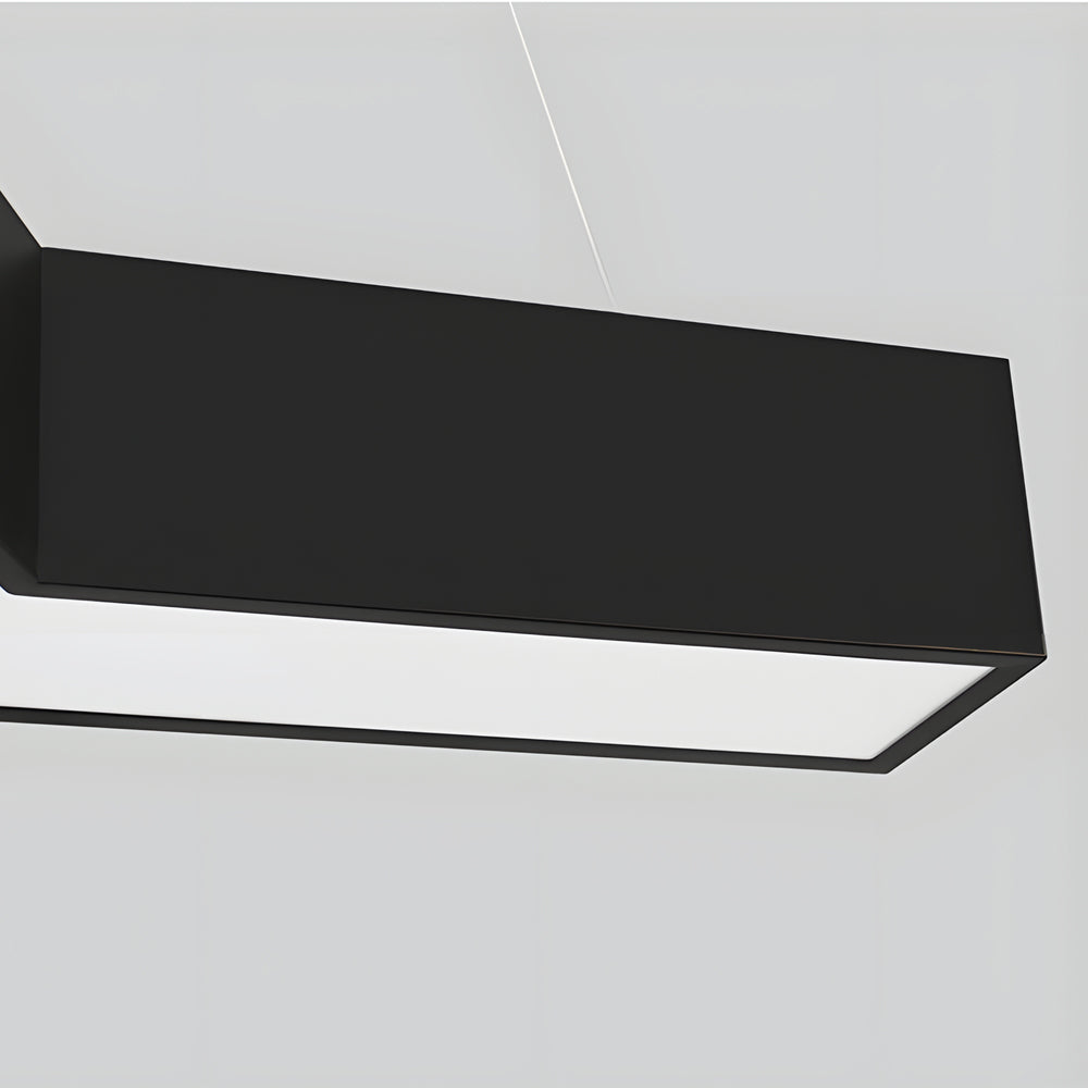 Set of 4 Modern Y Shaped LED Office Pendant Lights Seamless Linear Hanging Fixtures for Workspace