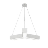 Set of 4 Modern Y Shaped LED Office Pendant Lights Seamless Linear Hanging Fixtures for Workspace