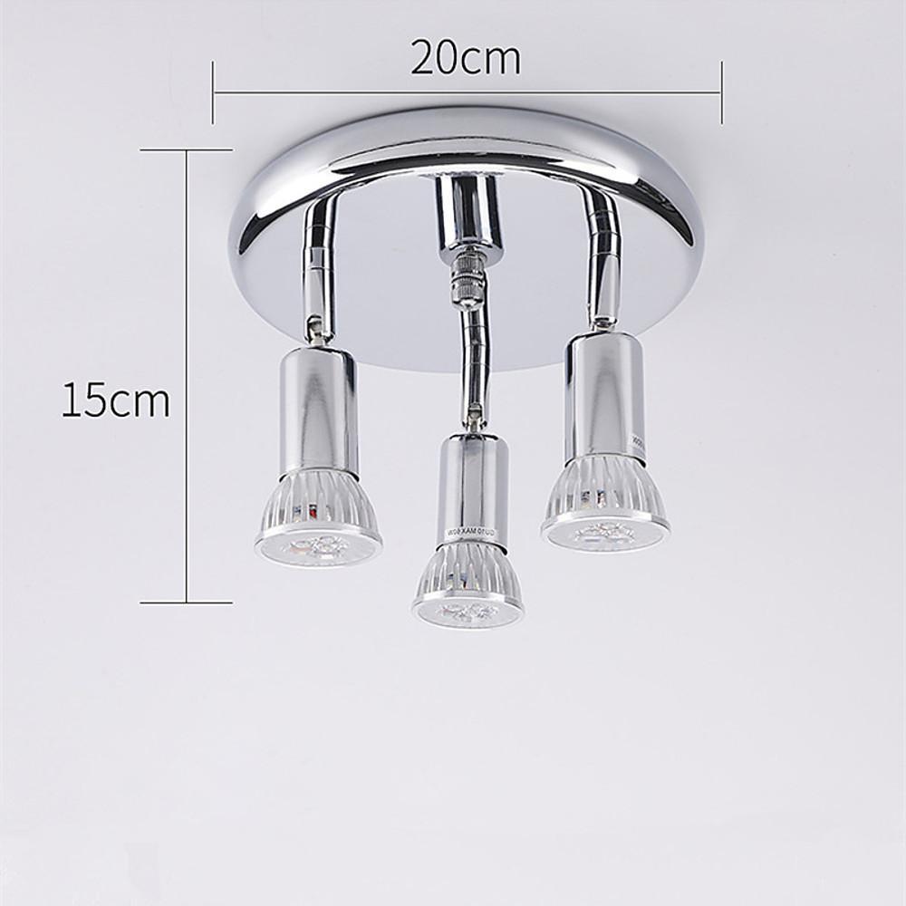 Modern Industrial 3 Light Metal Flush Mount Ceiling Fixture Black LED Geometric Lighting for Bedrooms