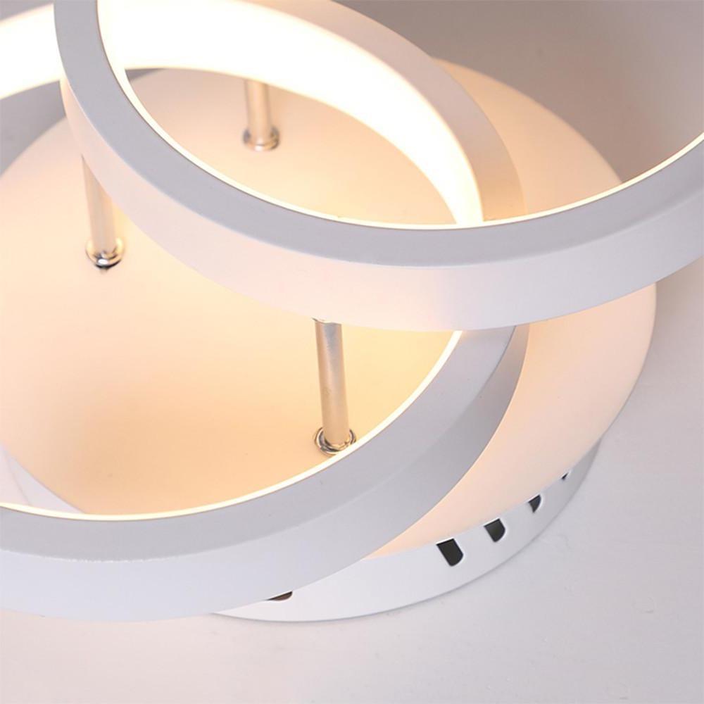 Modern 2 Ring LED Flush Mount Ceiling Light Metal Geometric Fixture for Hallway and Bedroom