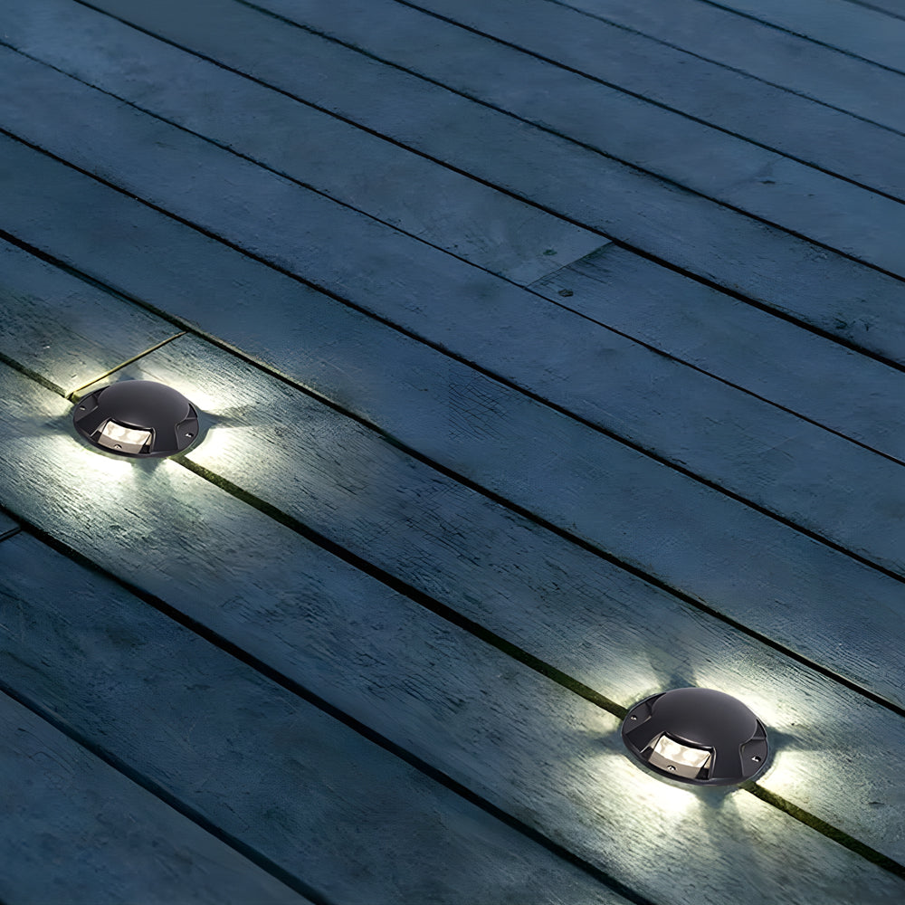 Side Emitting LED Step Lights Waterproof Low Voltage Outdoor Ground Lighting for Deck and Stairs
