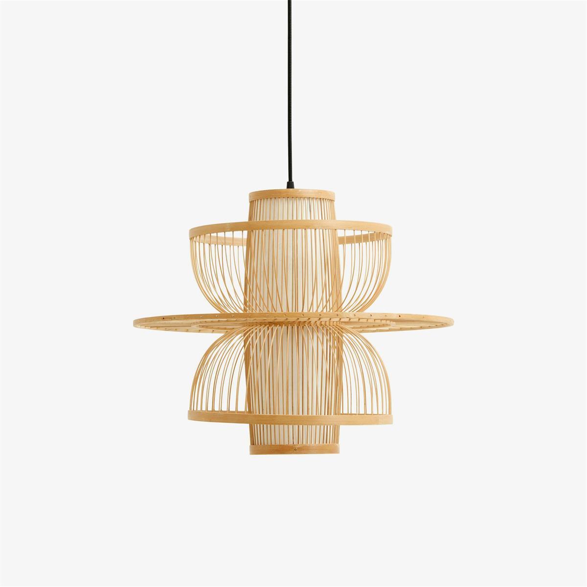 Sigyn Handwoven Bamboo Pendant Lamp Natural Organic Sustainable Woven Droplight Fixture