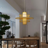 Sigyn Handwoven Bamboo Pendant Lamp Natural Organic Sustainable Woven Droplight Fixture