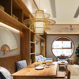 Sigyn Handwoven Bamboo Pendant Lamp Natural Organic Sustainable Woven Droplight Fixture