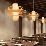 Sigyn Handwoven Bamboo Pendant Lamp Natural Organic Sustainable Woven Droplight Fixture