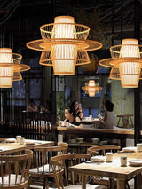 Sigyn Handwoven Bamboo Pendant Lamp Natural Organic Sustainable Woven Droplight Fixture