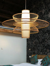 Sigyn Handwoven Bamboo Pendant Lamp Natural Organic Sustainable Woven Droplight Fixture