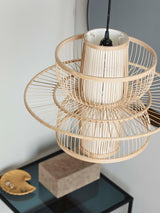 Sigyn Handwoven Bamboo Pendant Lamp Natural Organic Sustainable Woven Droplight Fixture
