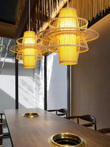Sigyn Handwoven Bamboo Pendant Lamp Natural Organic Sustainable Woven Droplight Fixture