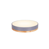 Ultra Thin Round LED Flush Mount Ceiling Light with Bamboo Style Finish for Kids Bedroom Playroom
