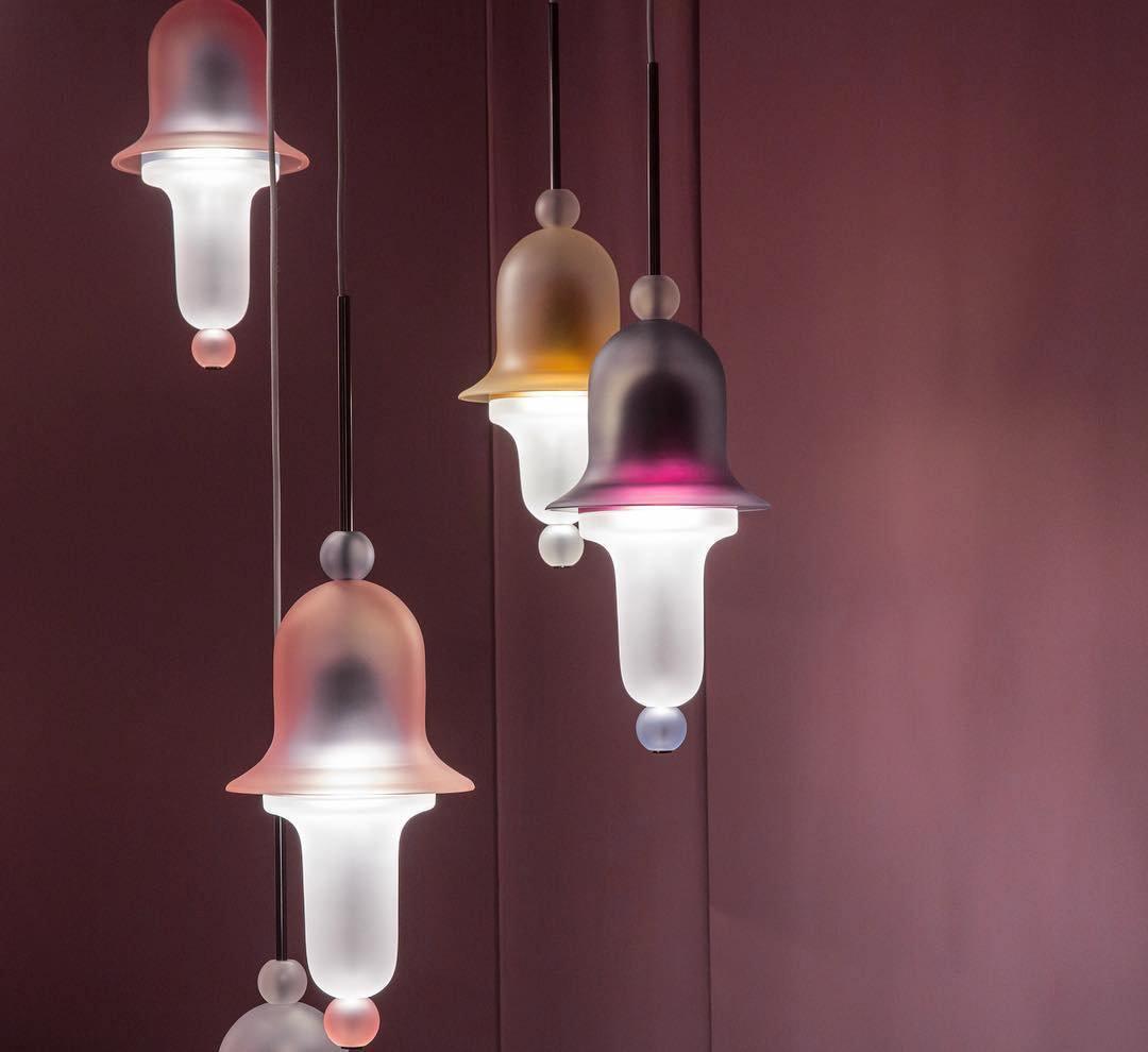 Siren Layered Glass Bell Pendant Light Modern Blown Glass Hanging Lamp for Dining Room