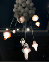 Siren Layered Glass Bell Pendant Light Modern Blown Glass Hanging Lamp for Dining Room
