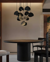 Siyuan Modern Wood Leaf Pendant Light LED Hanging Fixture for Dining Living Room