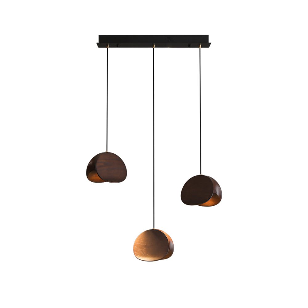 Siyuan Modern Wood Leaf Pendant Light LED Hanging Fixture for Dining Living Room