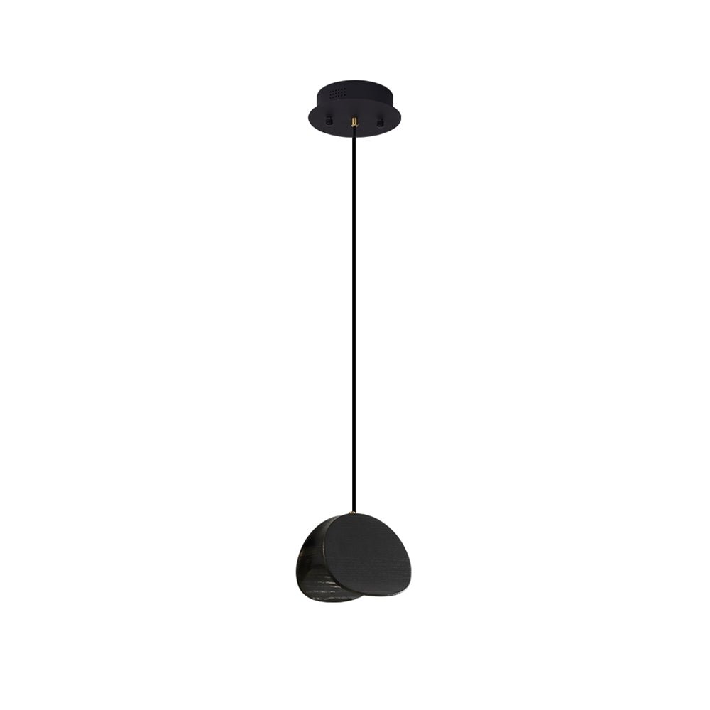Siyuan Modern Wood Leaf Pendant Light LED Hanging Fixture for Dining Living Room
