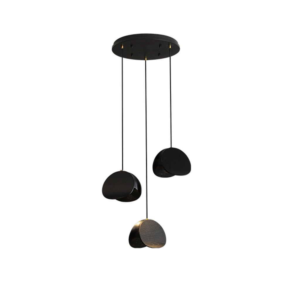 Siyuan Modern Wood Leaf Pendant Light LED Hanging Fixture for Dining Living Room