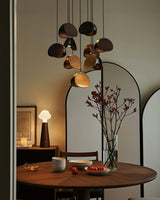 Siyuan Modern Wood Leaf Pendant Light LED Hanging Fixture for Dining Living Room