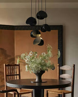 Siyuan Modern Wood Leaf Pendant Light LED Hanging Fixture for Dining Living Room