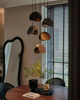 Siyuan Modern Wood Leaf Pendant Light LED Hanging Fixture for Dining Living Room