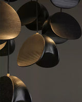 Siyuan Modern Wood Leaf Pendant Light LED Hanging Fixture for Dining Living Room