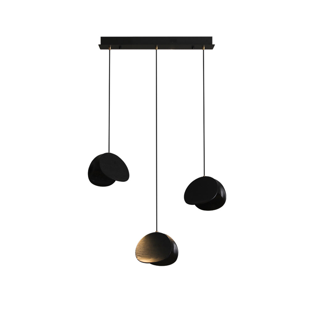 Siyuan Modern Wood Leaf Pendant Light LED Hanging Fixture for Dining Living Room