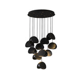 Siyuan Modern Wood Leaf Pendant Light LED Hanging Fixture for Dining Living Room