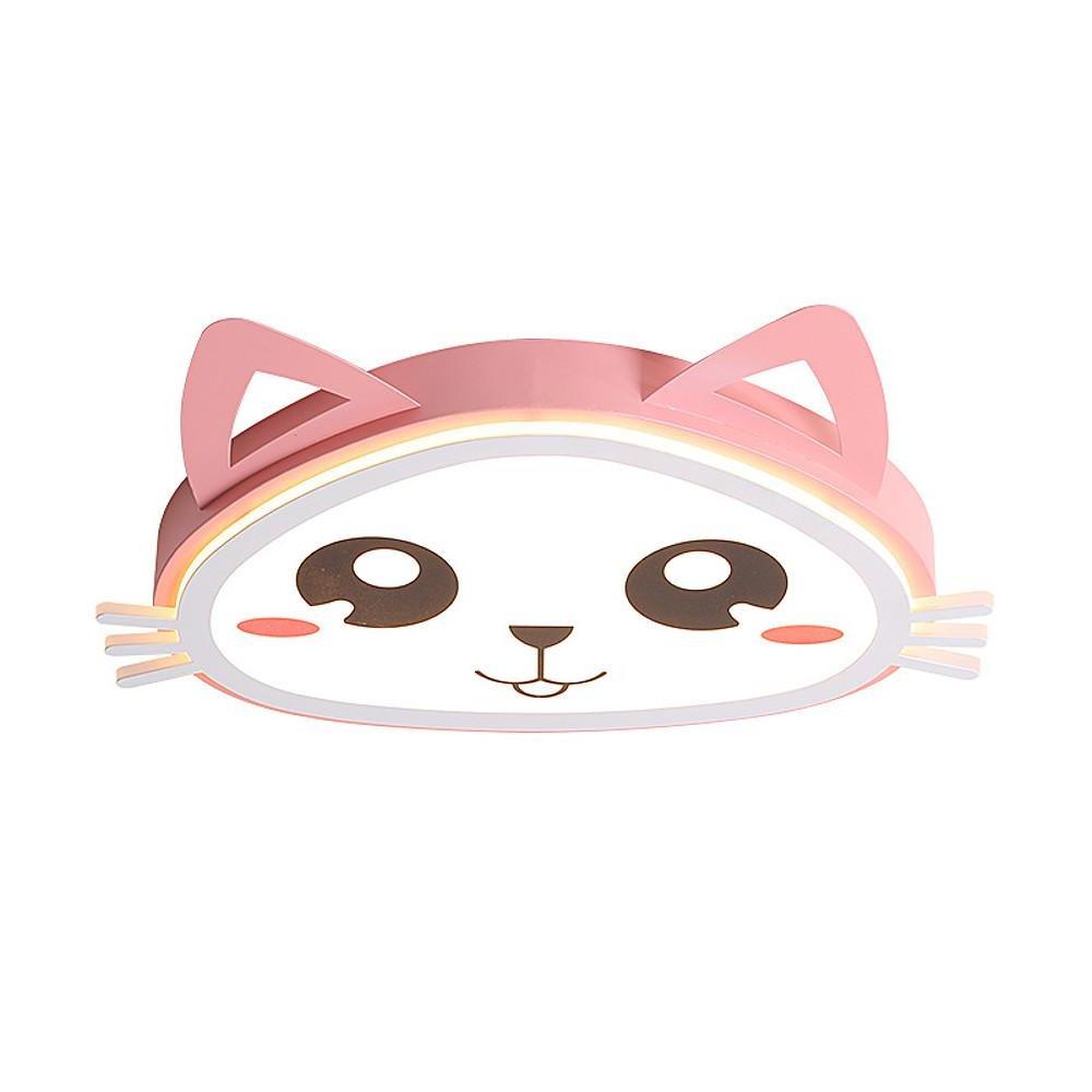 Modern Pink Animal Silhouette Dimmable LED Ceiling Light for Childrens Bedroom Nursery