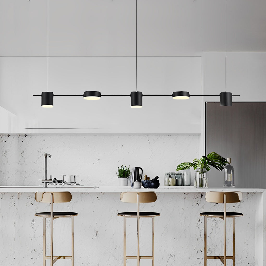 Sleek 5 Light LED Kitchen Island Pendant Modern Creative Metal Chandelier for Dining Room Lighting