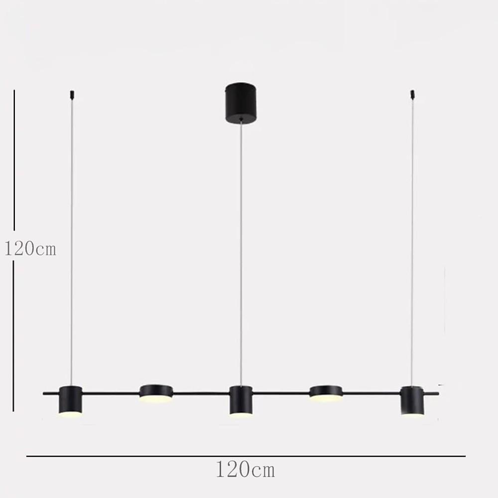 Sleek 5 Light LED Kitchen Island Pendant Modern Creative Metal Chandelier for Dining Room Lighting