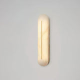 Slender Natural Alabaster LED Wall Sconce Modern Brass Indoor Lighting Fixture