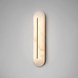 Slender Natural Alabaster LED Wall Sconce Modern Brass Indoor Lighting Fixture
