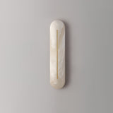 Slender Natural Alabaster LED Wall Sconce Modern Brass Indoor Lighting Fixture