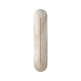 Slender Natural Alabaster LED Wall Sconce Modern Brass Indoor Lighting Fixture