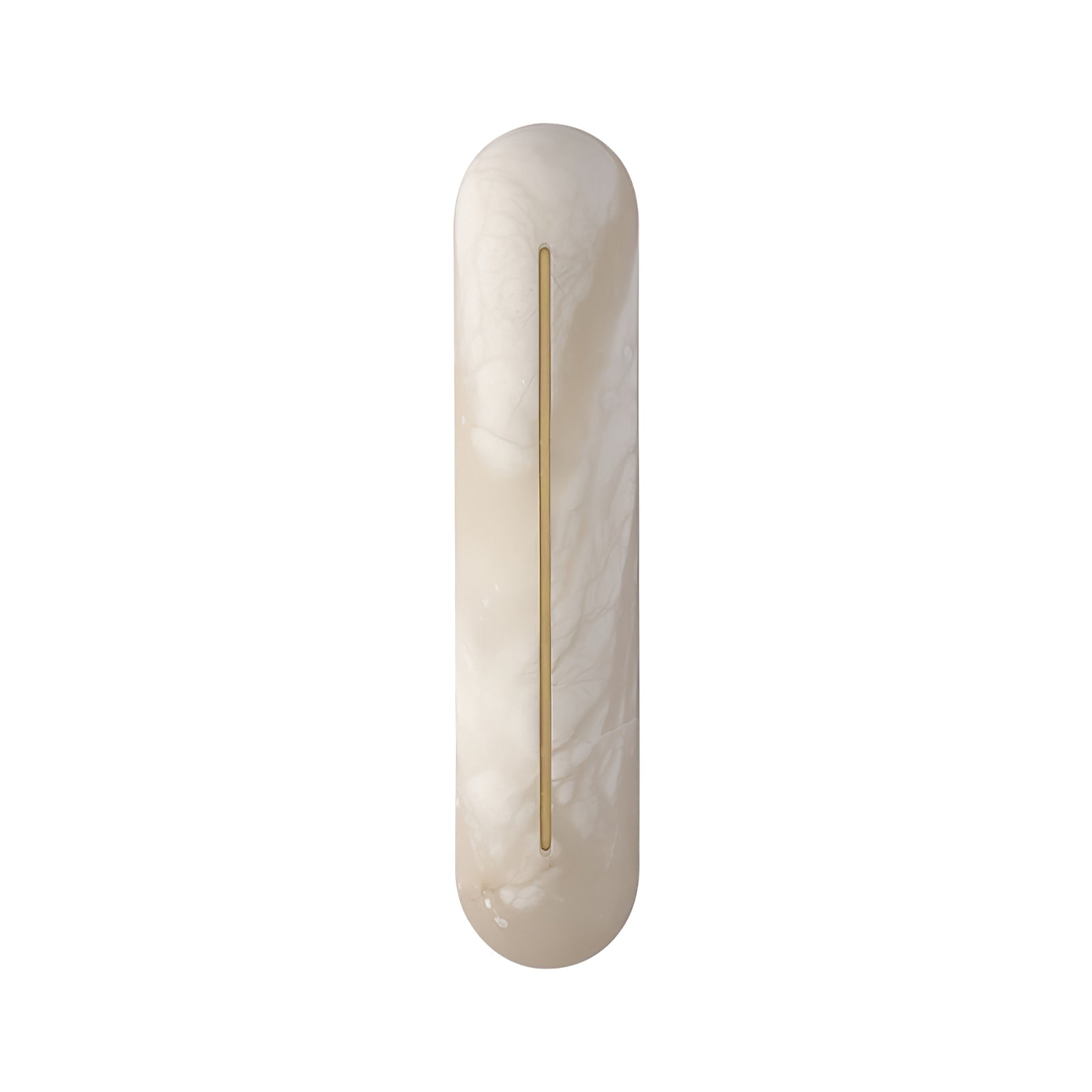 Slender Natural Alabaster LED Wall Sconce Modern Brass Indoor Lighting Fixture