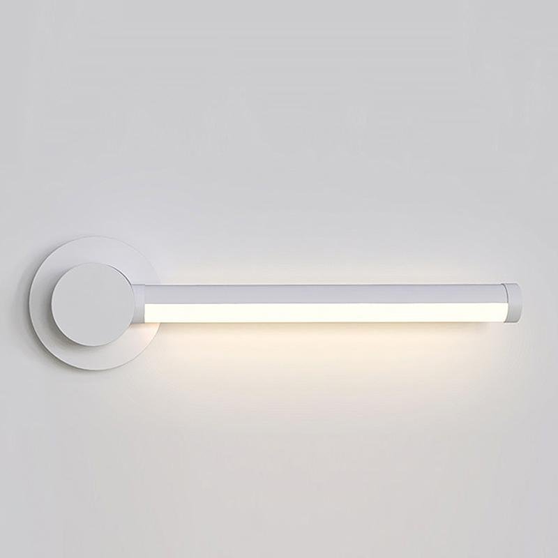 Slim Linear LED Wall Light Fixture Modern Rectangular Sconce in Black and White Aluminum