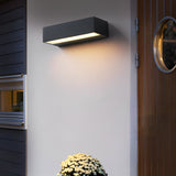 Slim Modern Black LED Outdoor Wall Light Waterproof Exterior Sconce Strip Lamp