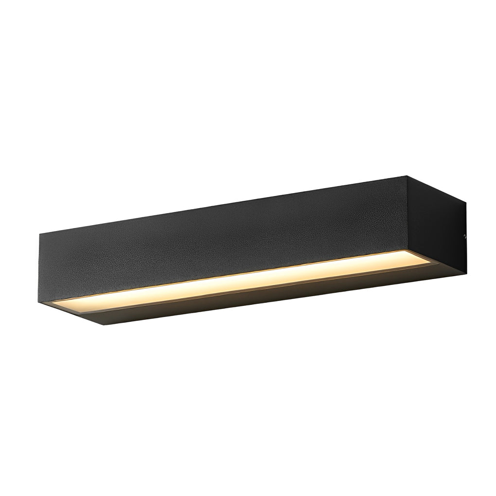 Slim Modern Black LED Outdoor Wall Light Waterproof Exterior Sconce Strip Lamp