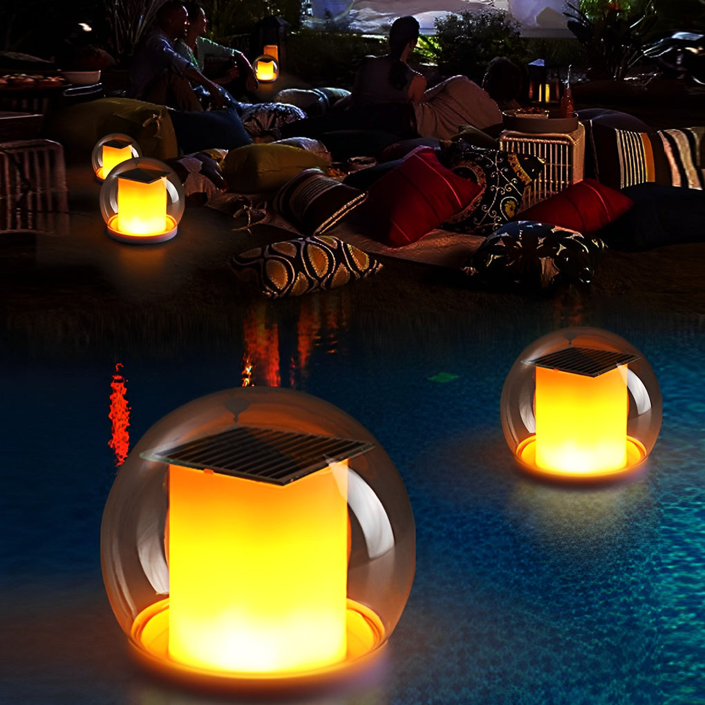 Smart LED Solar Floating Pool Lights IP68 Waterproof Outdoor Ball Lamps with 3 Lighting Modes
