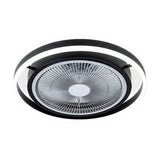 Modern Round Bladeless Ceiling Fan with Dimmable LED Light and Silent Inverter Motor