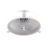Modern Round Bladeless Ceiling Fan with Dimmable LED Light and Silent Inverter Motor