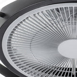 Modern Round Bladeless Ceiling Fan with Dimmable LED Light and Silent Inverter Motor