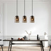 Smoke Gray Amber Electroplated Glass Pendant Lighting Modern Industrial Island LED Hanging Lamp