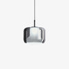 Smoke Gray Mouth Blown Glass Pendant Light Modern LED Minimalist Hanging Lamp for Indoor Spaces