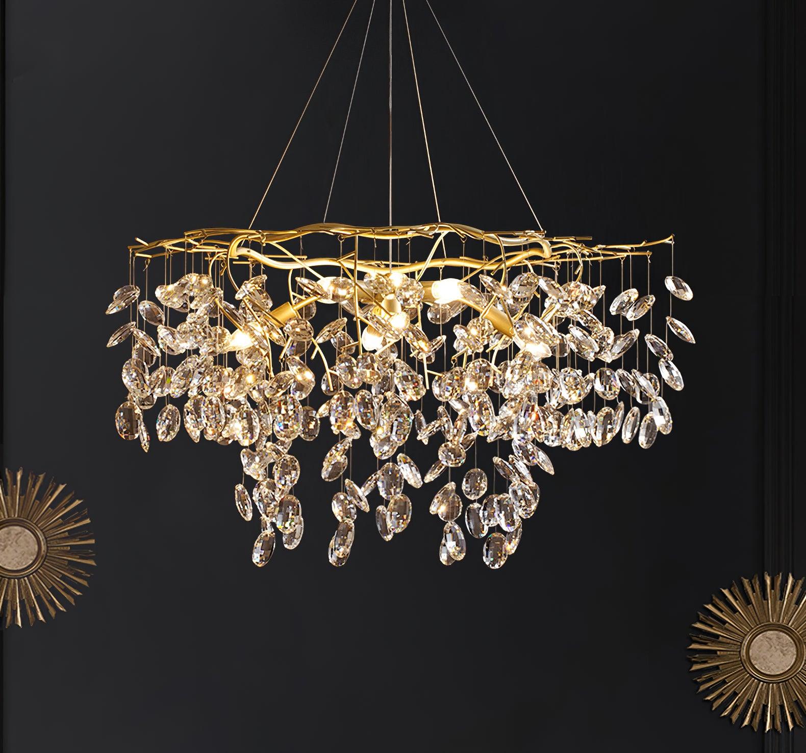 Sofia Modern Crystal Candelabrum Branch Chandelier for Living Dining Room
