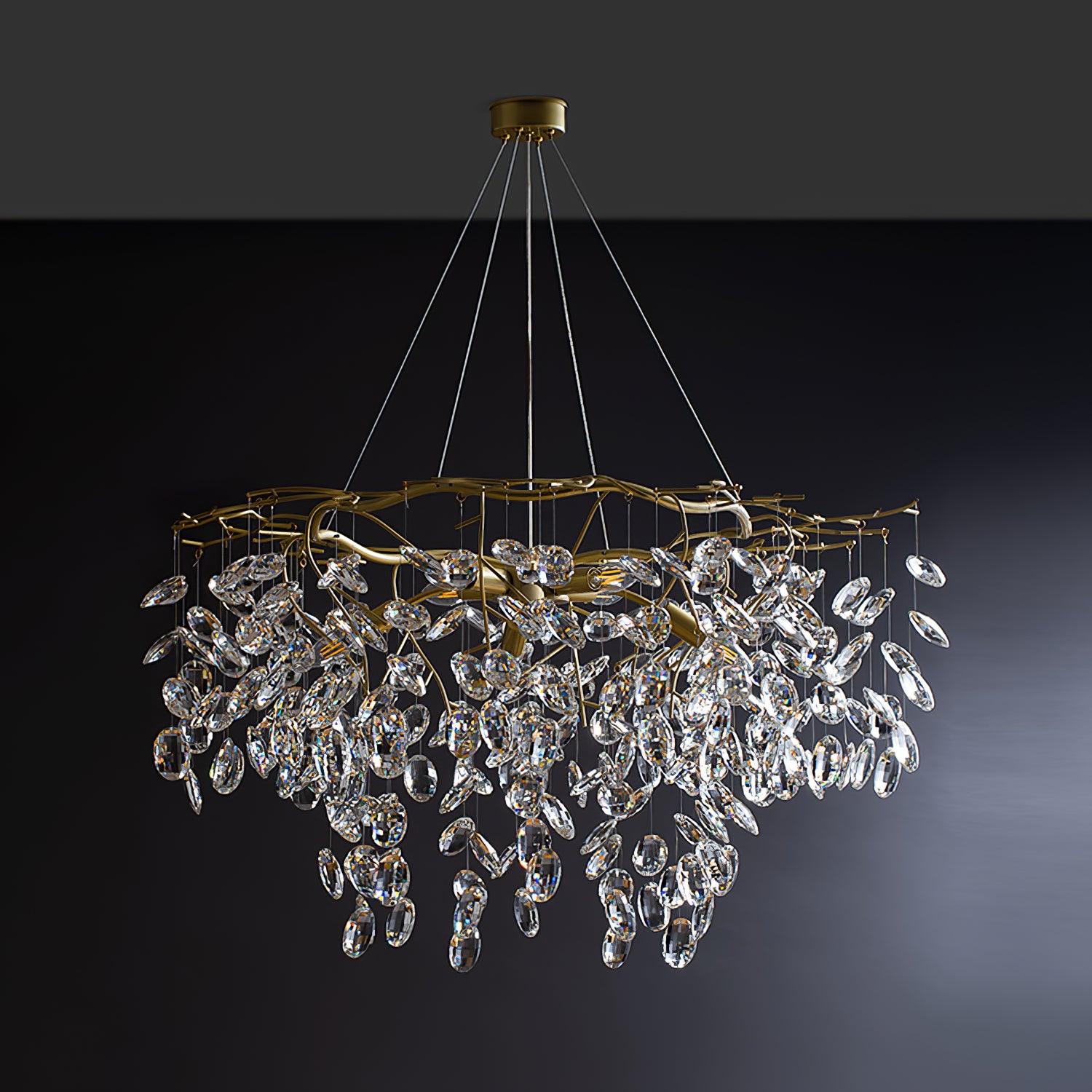 Sofia Modern Crystal Candelabrum Branch Chandelier for Living Dining Room