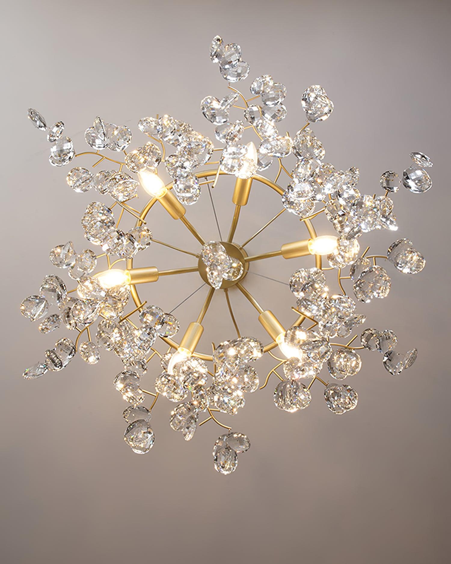 Sofia Modern Crystal Candelabrum Branch Chandelier for Living Dining Room